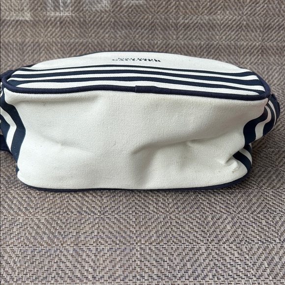 Jean Paul Gaultier Striped Navy and Cream Toiletry Bag. - Picture 4 of 10